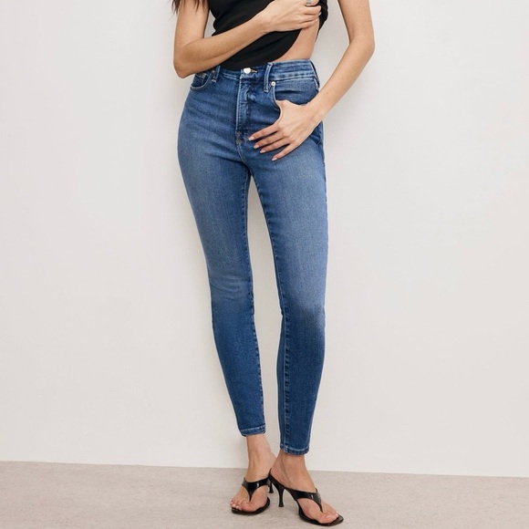Good American Good Waist High Rise Skinny Jeans in Indigo 312 Wash Size 8/29 - Picture 1 of 10